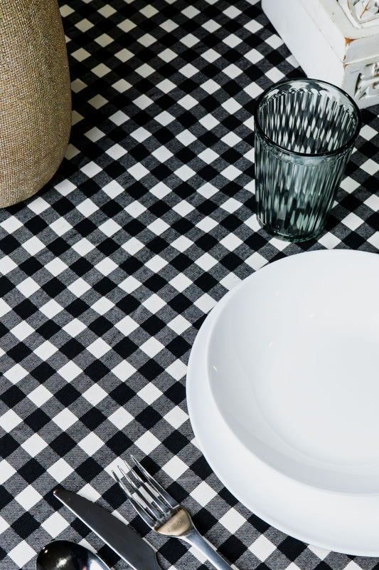 Mantel Cuadro Vichy Negro