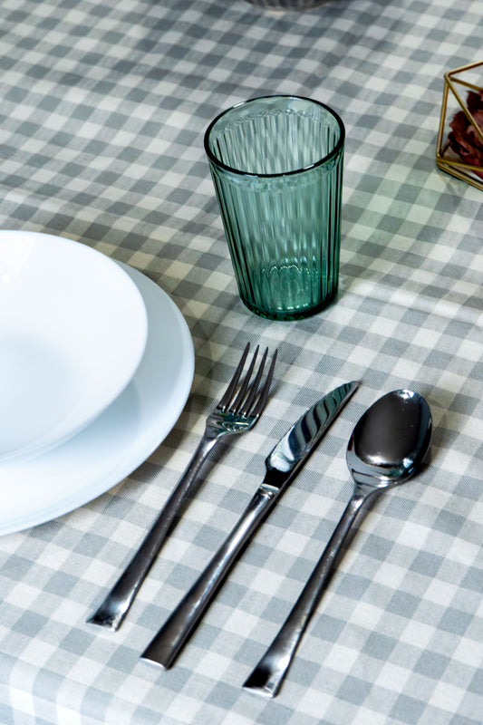 Mantel Cuadro Vichy Gris