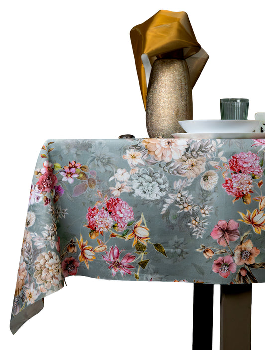 Mantel Loneta Estampado Algodón Floral en Tonos Pastel